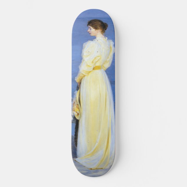 Skateboard Kroyer - La femme et le chien de l'artiste sur le  (Recto)