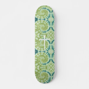 Skateboard La Croix des Trois Clous Vert Tie Die Chrétien