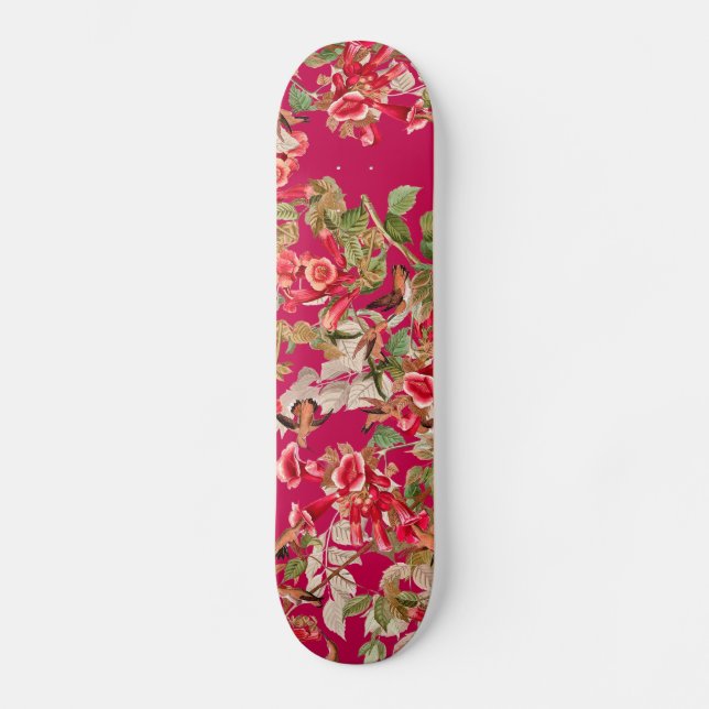 Skateboard La faune d'oiseaux de colibri d'Audubon fleurit (Recto)