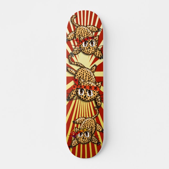 Skateboard La Fierté du léopard Samurai Kittys (Devant)