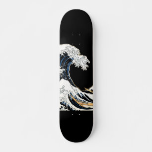 Skateboard La Grande Vague de Kanagawa Hokusai, art japonais