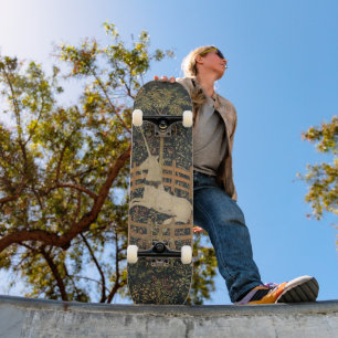Skateboard La Licorne en Captivité, Tapisserie Médiévale