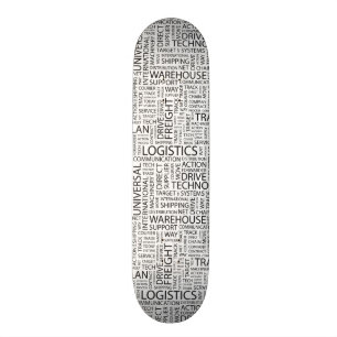 Skateboard La LOGISTIQUE modèle avec des mots