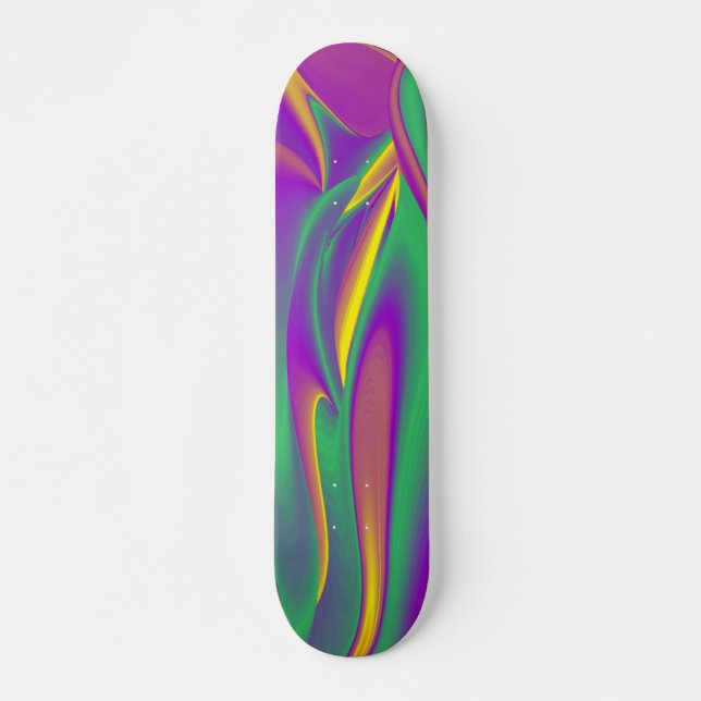 Skateboard La magie des couleurs, Rainbowart 3D Abstrait (Devant)