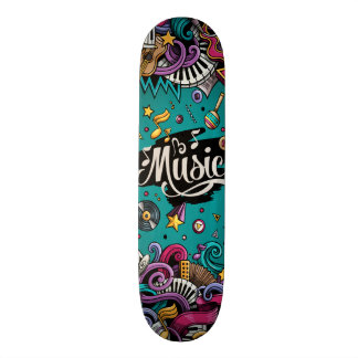 Skateboard La musique est panneau de patin de la vie