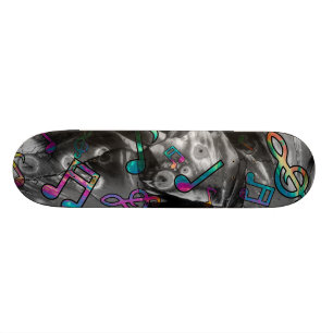 Skateboard La musique note la planche à roulettes