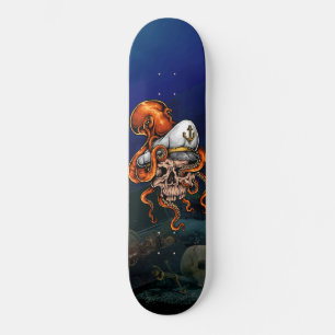 Skateboard La pieuvre Océanique Capte le trésor du crâne