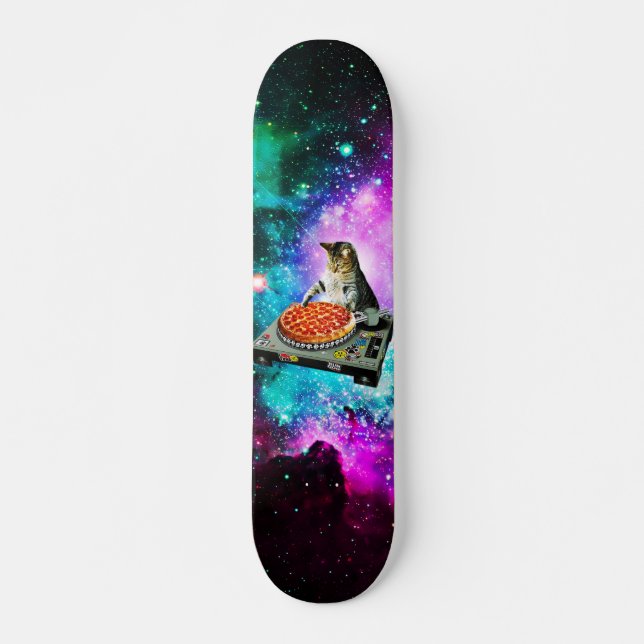 Skateboard La pizza Space dj cat (Devant)