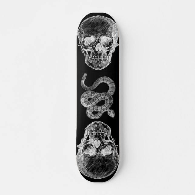 Skateboard La planche à roulettes du crâne et du serpent à (Devant)