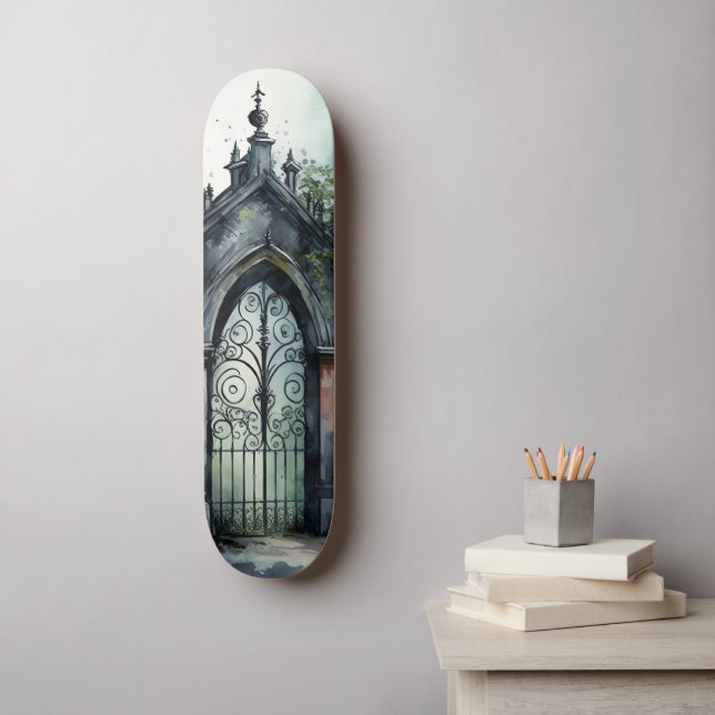 Skateboard La série de portes du cimetière gothique Design 11 (Art mural)