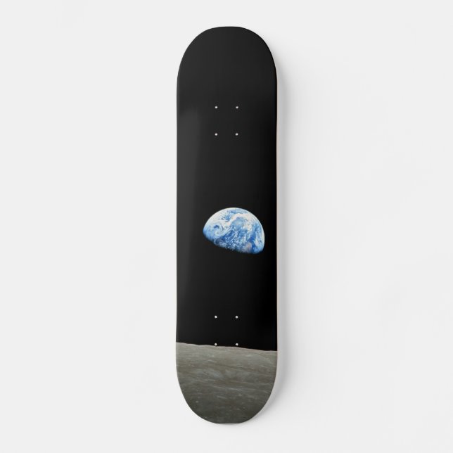 Skateboard la terre de l'univers lune (Recto)
