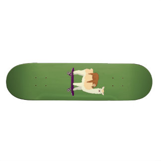 Skateboard Lama faisant de la planche à roulettes mignon avec