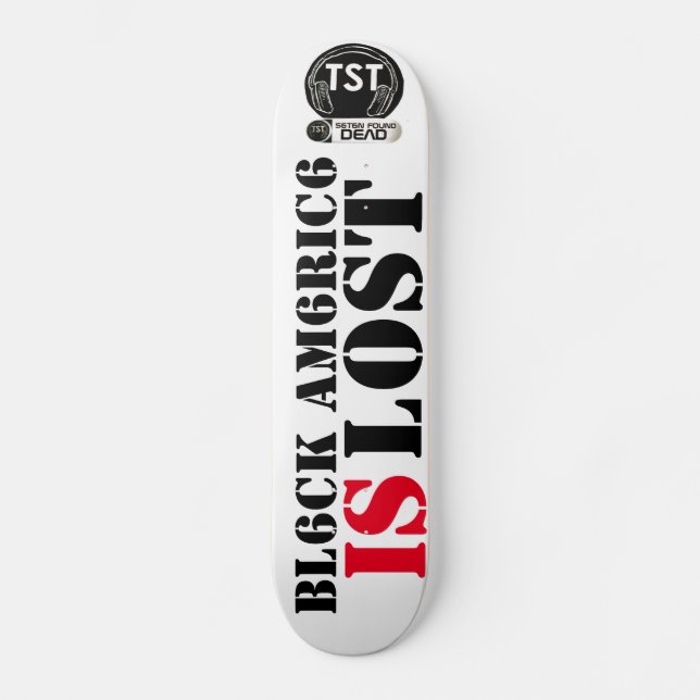 SKATEBOARD L'AMÉRIQUE NOIRE PERD (Recto)