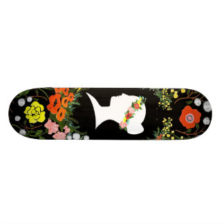 Skateboard Langue de planche à roulettes de fleurs