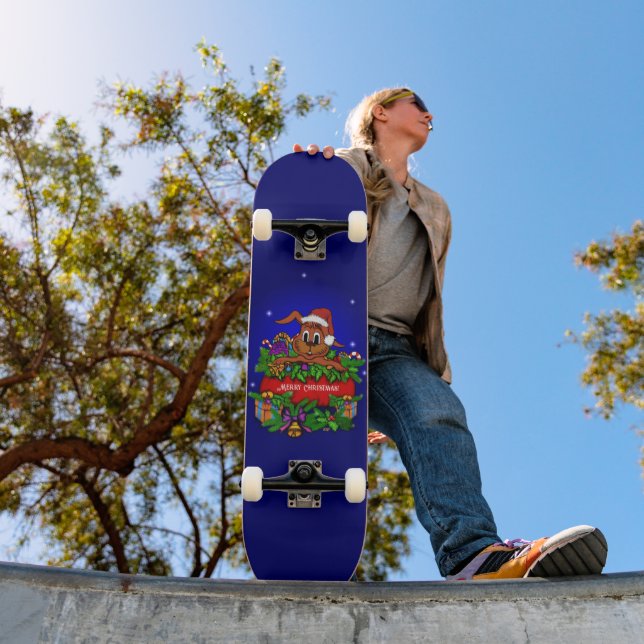Skateboard Lapin de Noël (Extérieur 1)