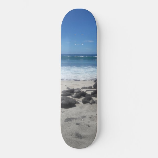 Skateboard Lava Rock Beach Ocean Waves (Recto)
