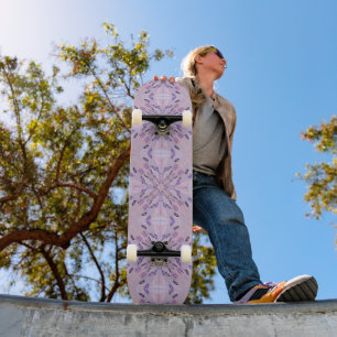 Skateboard Lavender Mauve rose violet géométrique Art Abstrai