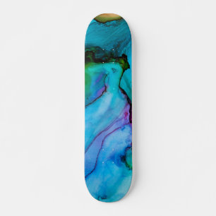Skateboard Lavure turquoise vive