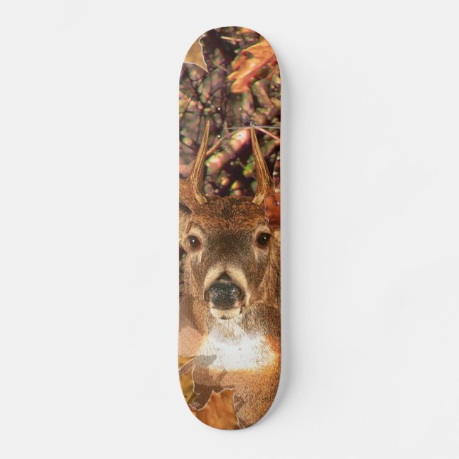 Skateboard Le Cerf de queue blanc de Camo Fall (Recto)