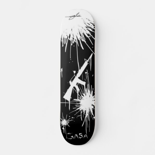 Skateboard le conseil de gasa lance floc-noir (Recto)