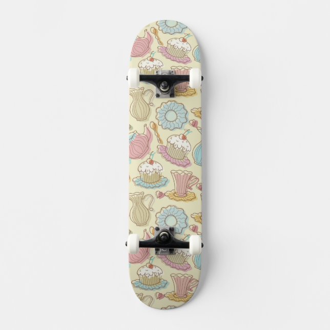Skateboard Le dessin de main bombe des silhouettes (Recto)