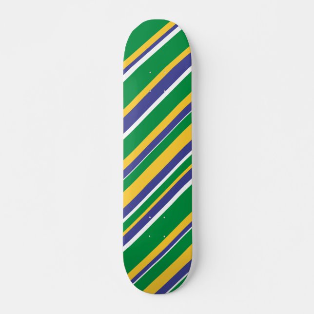 Skateboard Le drapeau du Brésil a inspiré le motif coloré de (Devant)