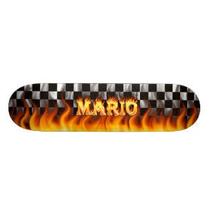 Skateboard Le feu de planche à roulettes de Mario et