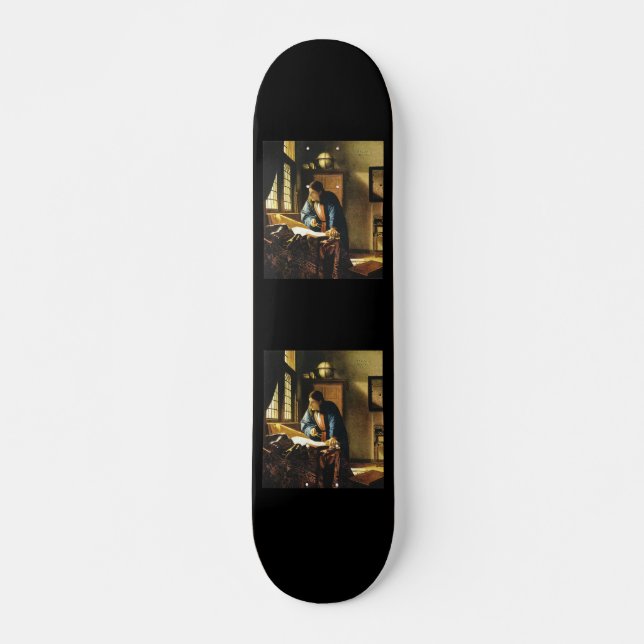 Skateboard Le géographe de Johannes Vermeer (vers 1669) (Devant)