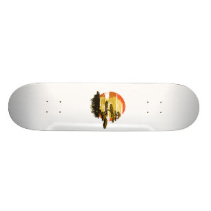 Skateboard Le graphique vintage d'arbre de bonsaïs dans la