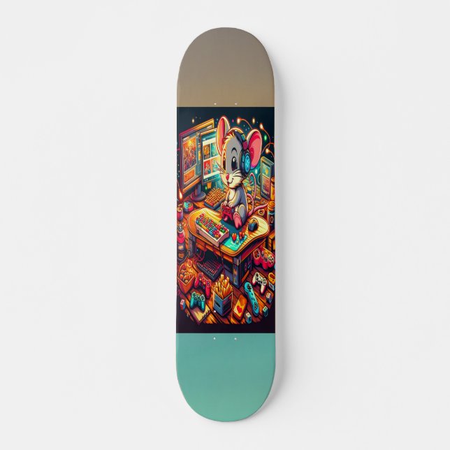 Skateboard le jeu de souris mignon (Devant)