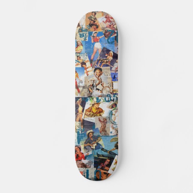Skateboard Le kitsch Bitsch : Cow-girl détruite PIn-UPS (Recto)