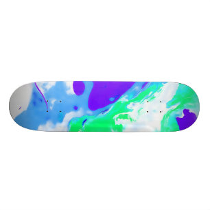 Skateboard Le marbre vert coloré se renversent