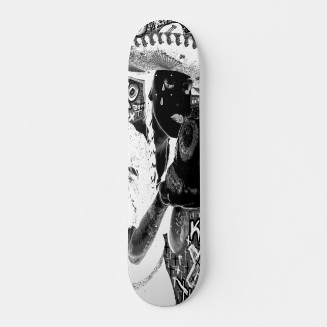 Skateboard le mexicana pleurant embrasse le crâne (Devant)