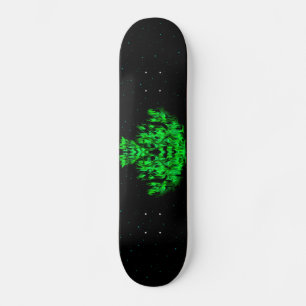 Skateboard Le Monstre de la flamme verte dans le ciel étoilé