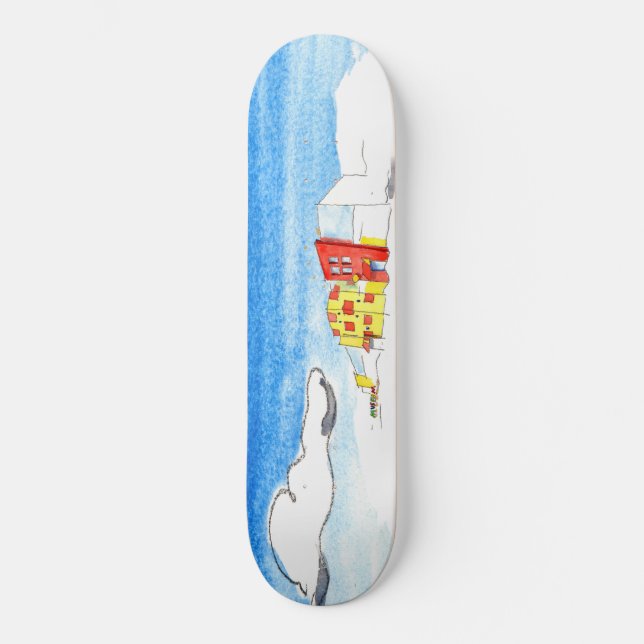 Skateboard Le musée des grands de porte enfants rouges de (Recto)