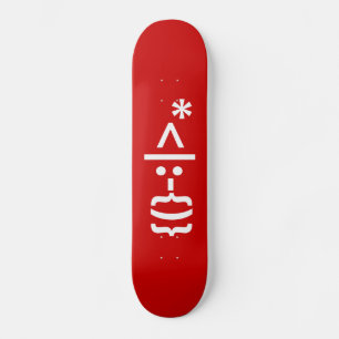 Skateboard Le Père Noël avec la barbe Émoticon de Noël