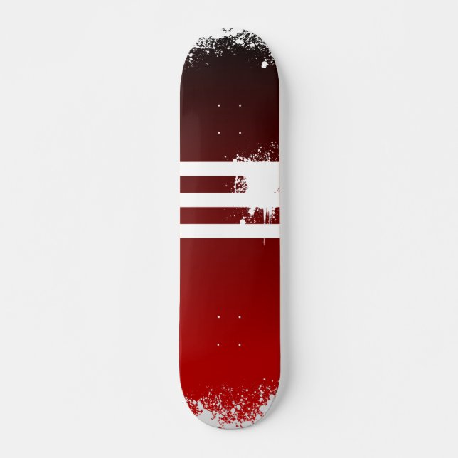 Skateboard le rouge se fanent pour noircir (Devant)