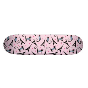 Skateboard Le style français a habillé le chat avec le moti