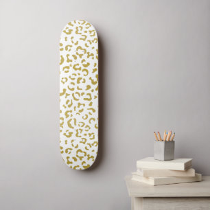 Skateboard Leopard d'or, Parties scintillant d'or, Empreinte