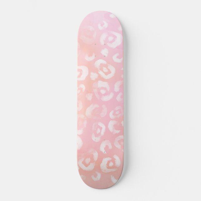 Skateboard Leopard Peinture série Design 1 (Recto)