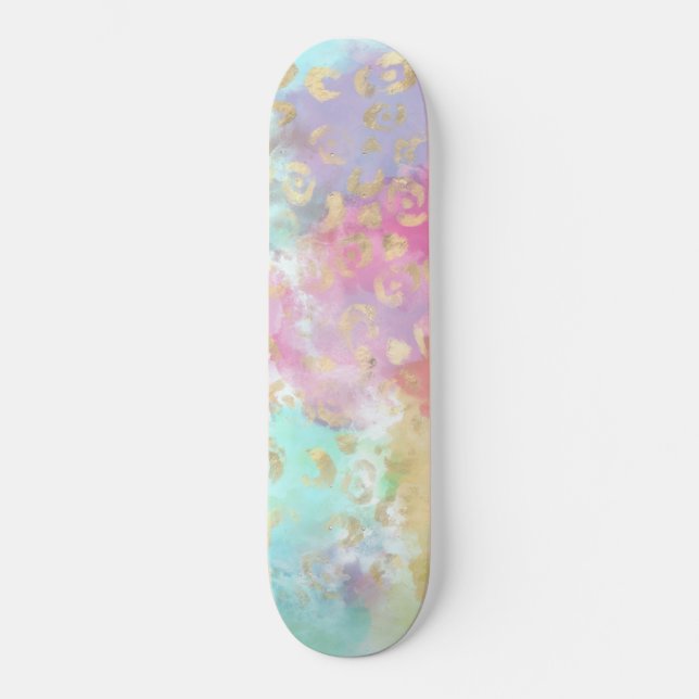 Skateboard Leopard Peinture série Design 2 (Recto)