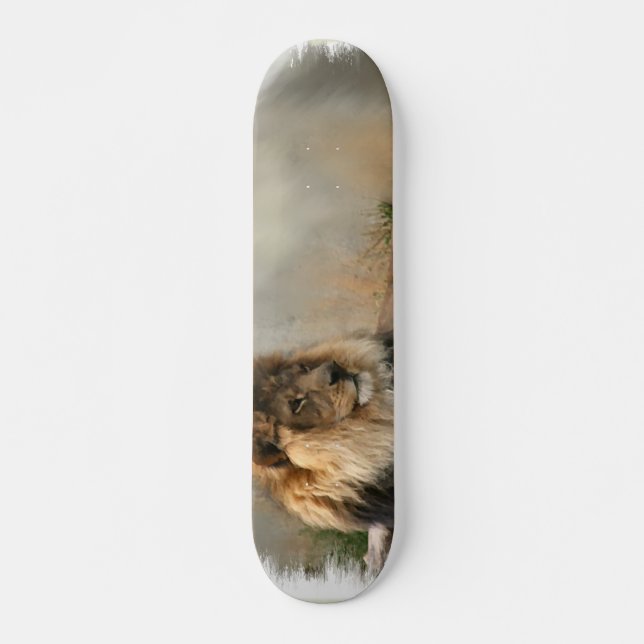 Skateboard Les amateurs de lions et cadeaux d'art (Devant)