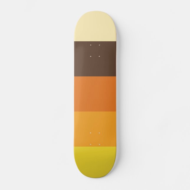 Skateboard les années 70 Retro Stried Color Motif Patinage (Recto)