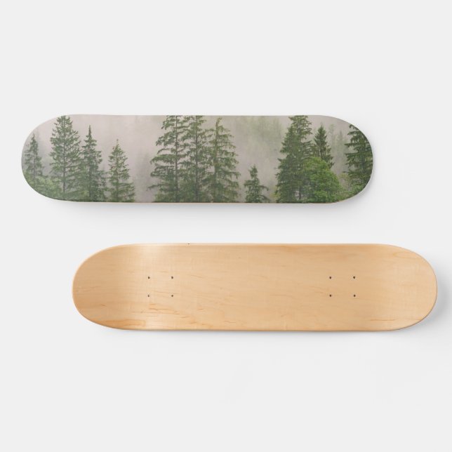 Skateboard Les arbres de la forêt de Foggy (Horz)
