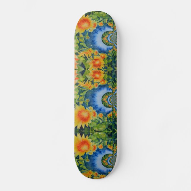 Skateboard Les champs de tournesol pour toujours (Recto)