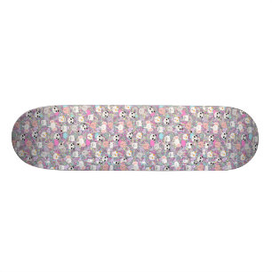 Skateboard Les filles refroidissent des couleurs en pastel de