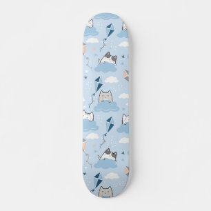 Skateboard Les Patters de Seamless Cute Kawaii