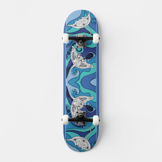 Skateboard Les Rays de Manta au paradis (Recto)