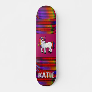 SKATEBOARD LES SKATEBOARDS UNICORN ROSE PERSONNALISÉS POUR LE