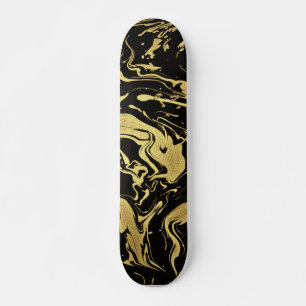 Skateboard Les tourbillons noirs Liquid Rich Gold do-it-yours